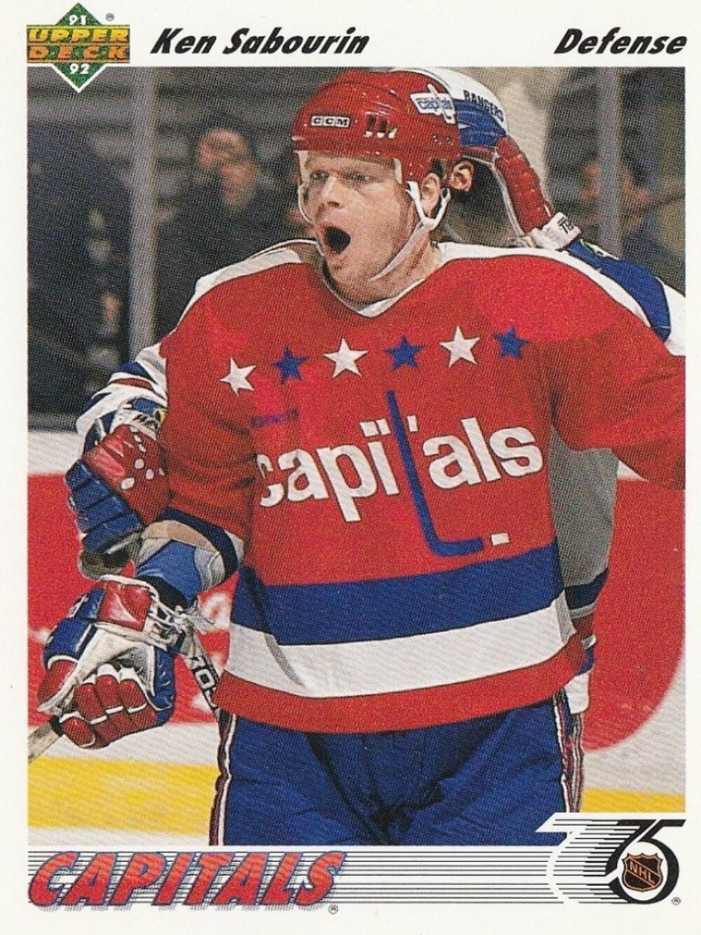 Ken Sabourin 91-92 Upper Deck Hockey Card
